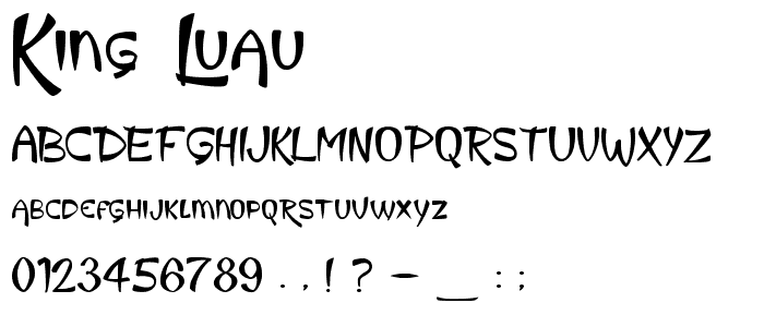 King Luau font